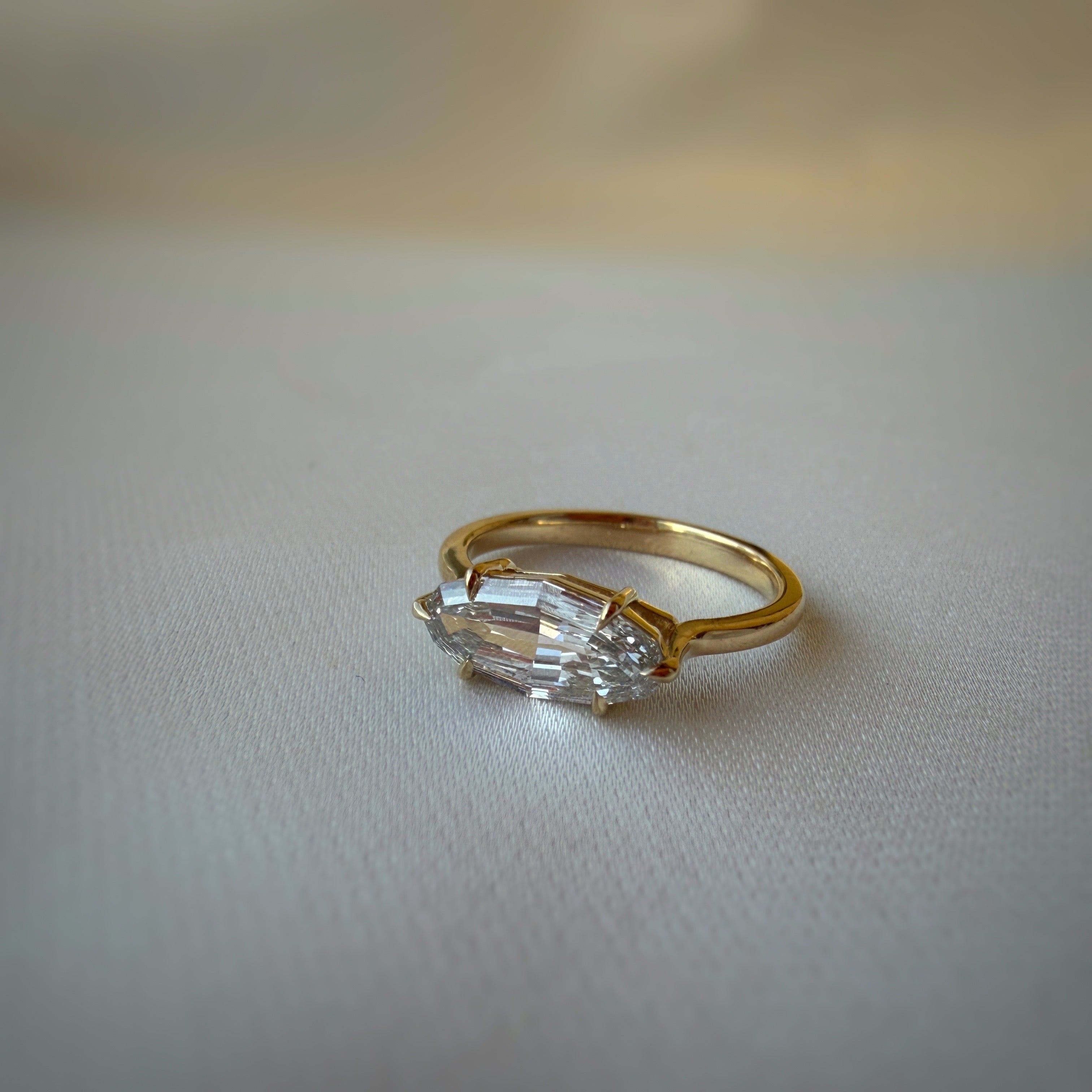 Step Cut Oval Solitaire