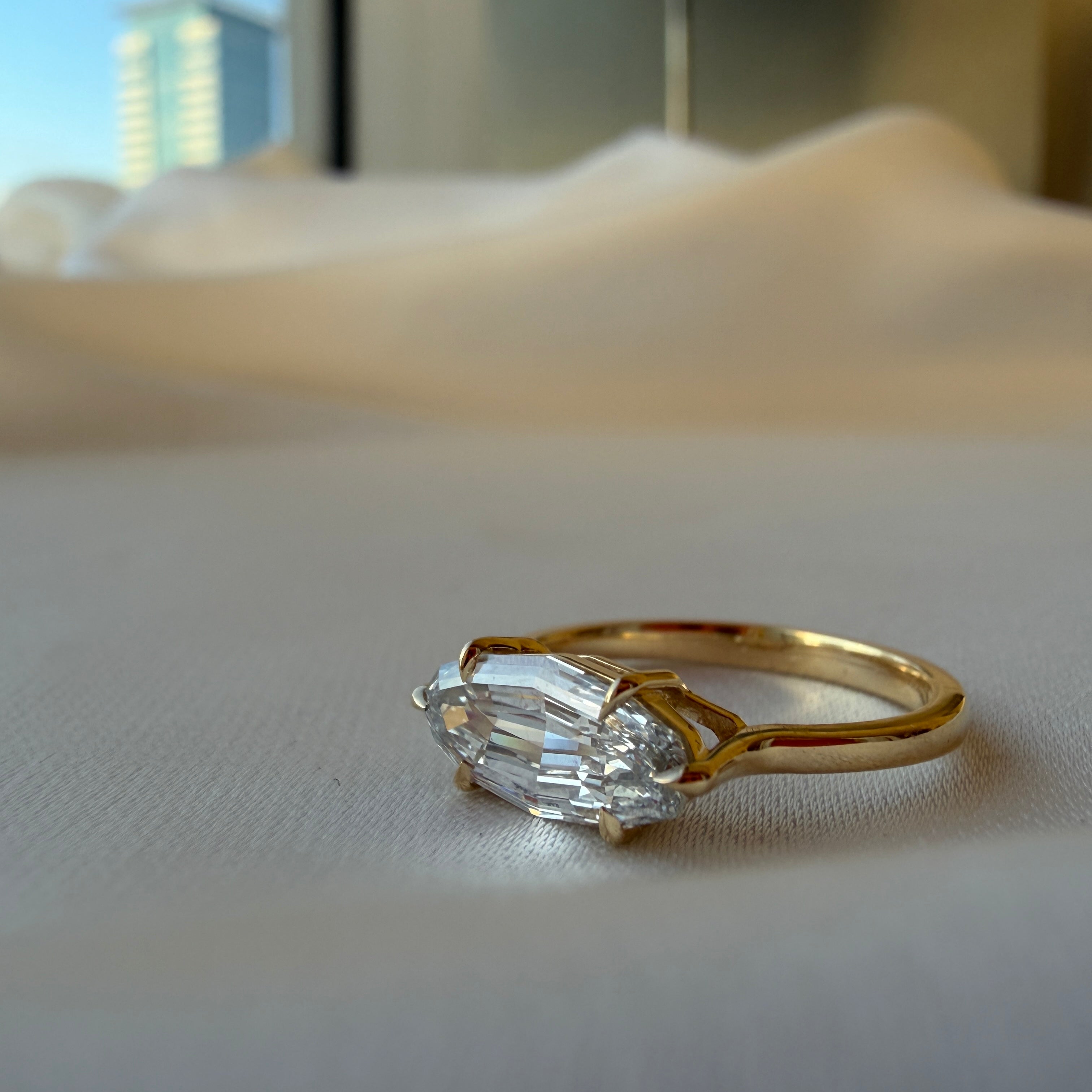 Step Cut Oval Solitaire