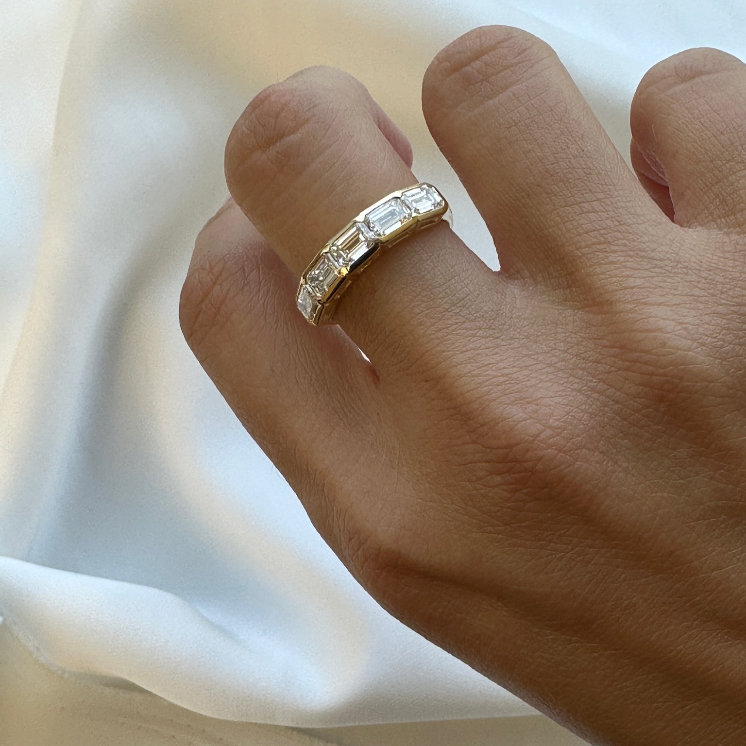 Emerald Row Bezel Band