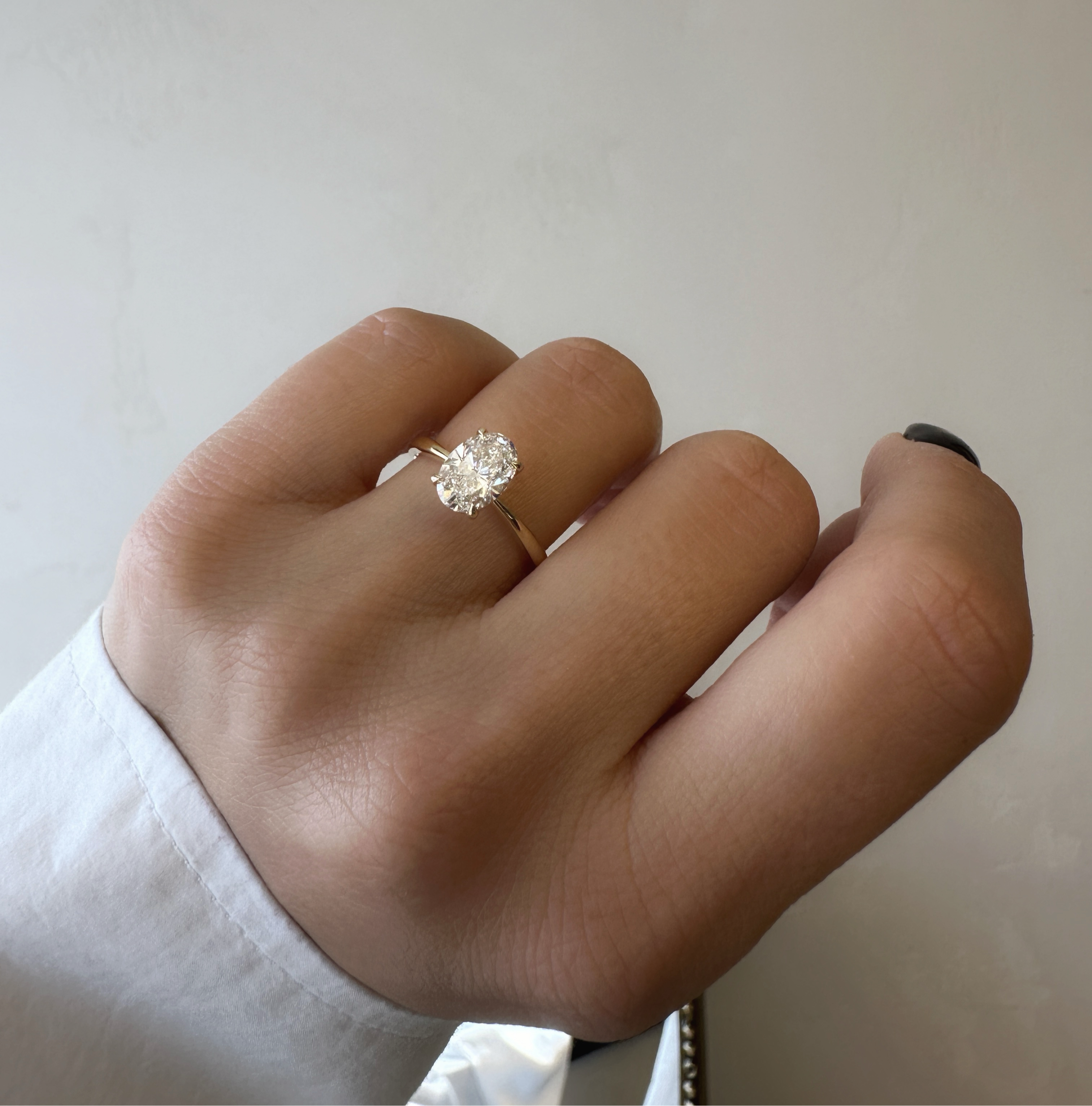 Oval Solitaire Ring | Lab-Grown