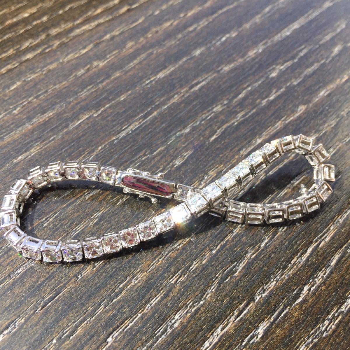 Asscher Cut Tennis Bracelet
