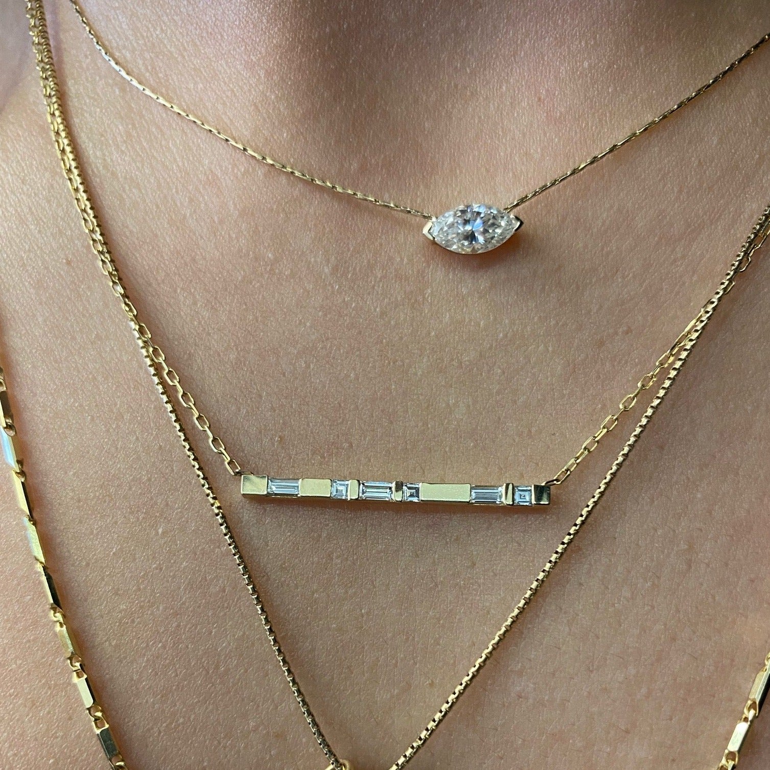 Step Bar Necklace