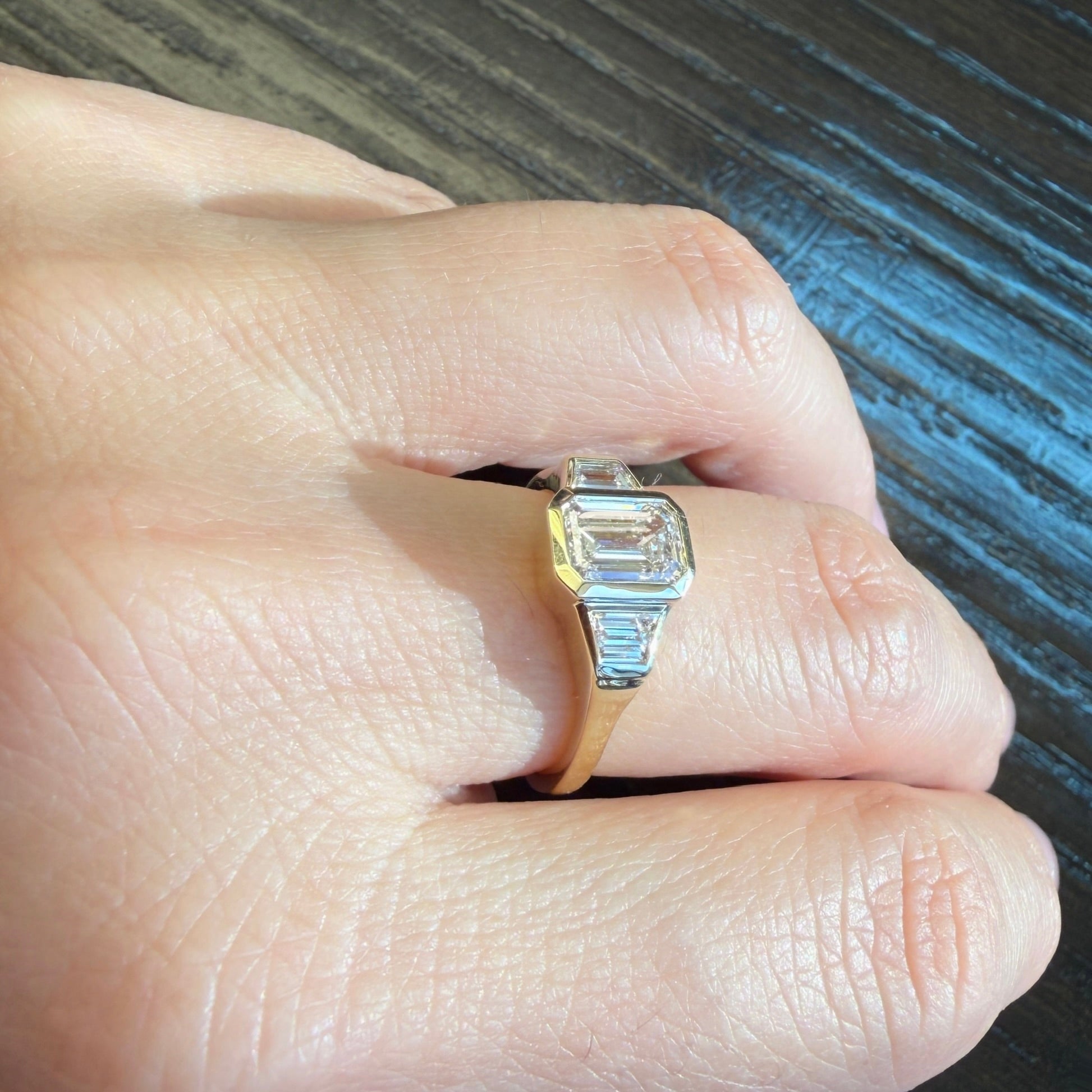 Emerald and Trapezoids Deco