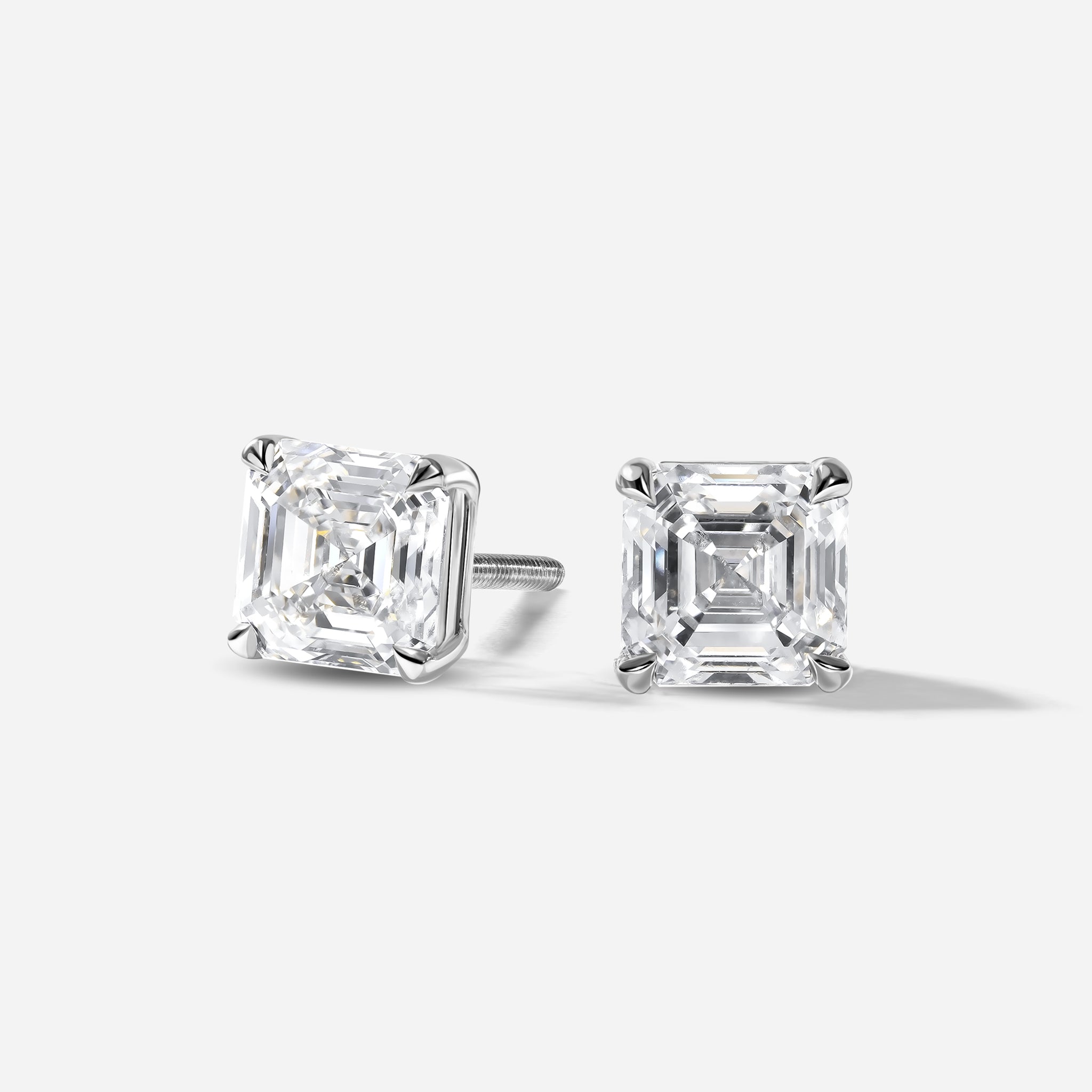 Asscher Cut Studs