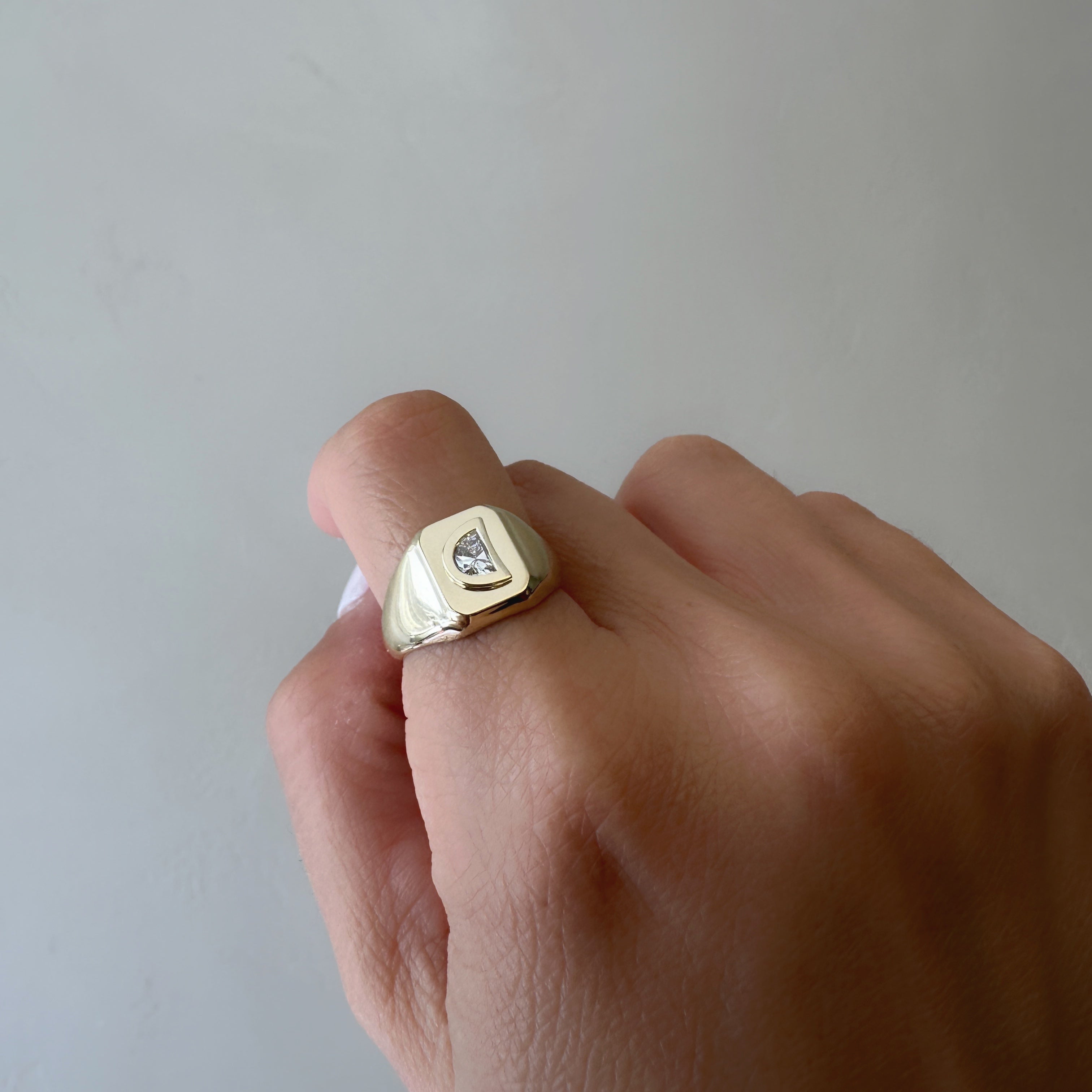 Moon Shine Signet Ring