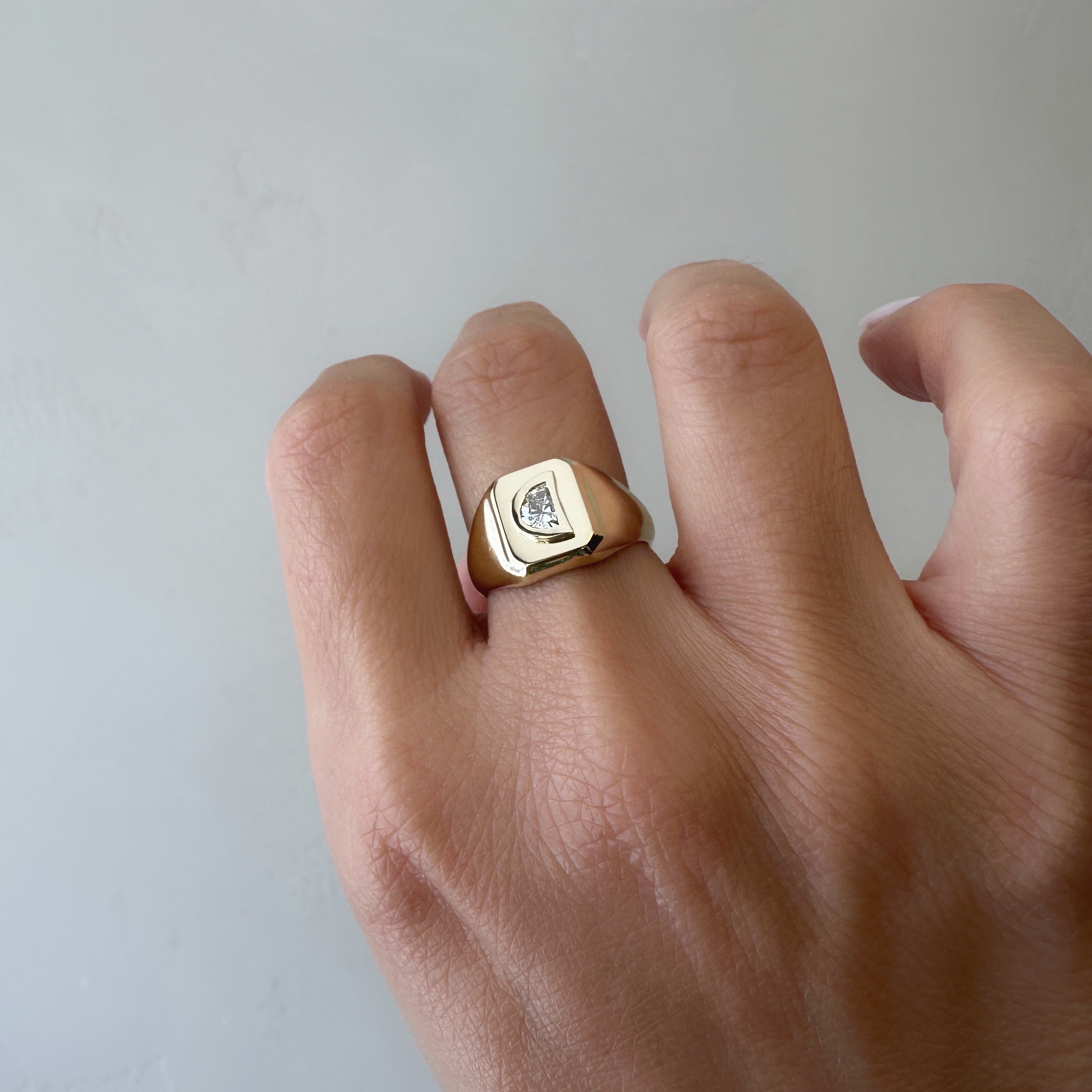 Moon Shine Signet Ring