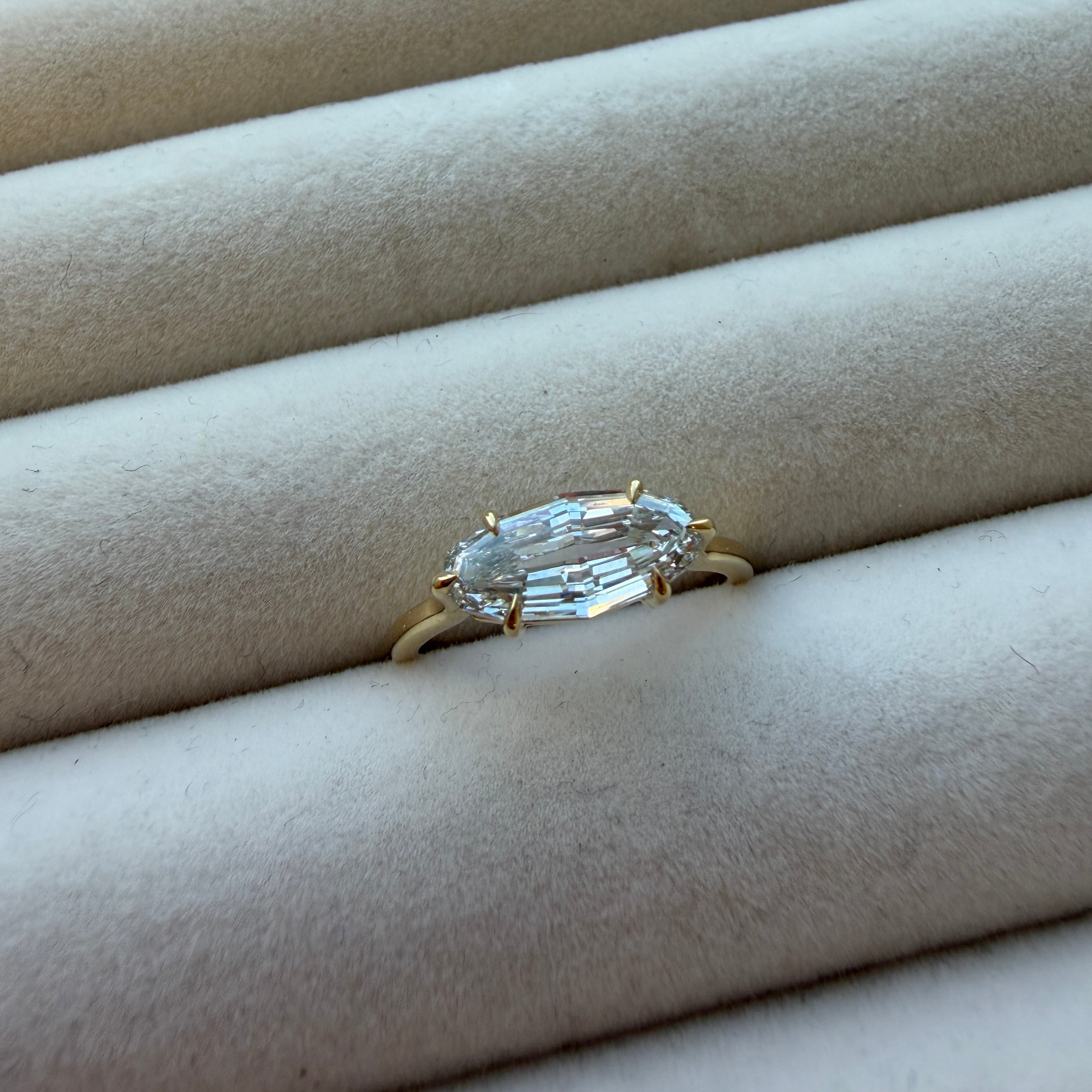 Step Cut Oval Solitaire