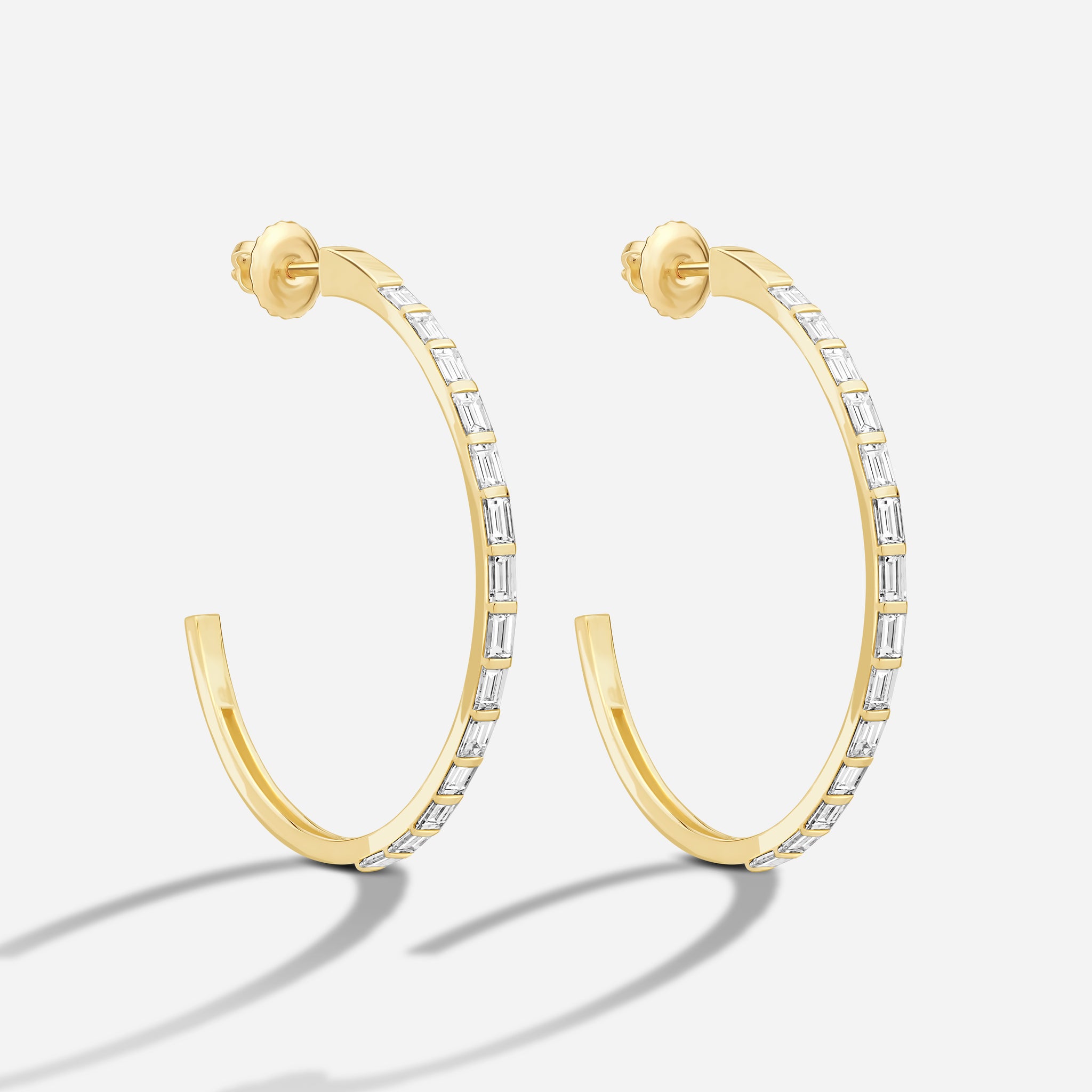 Date Night | Large Baguette Hoop Earring