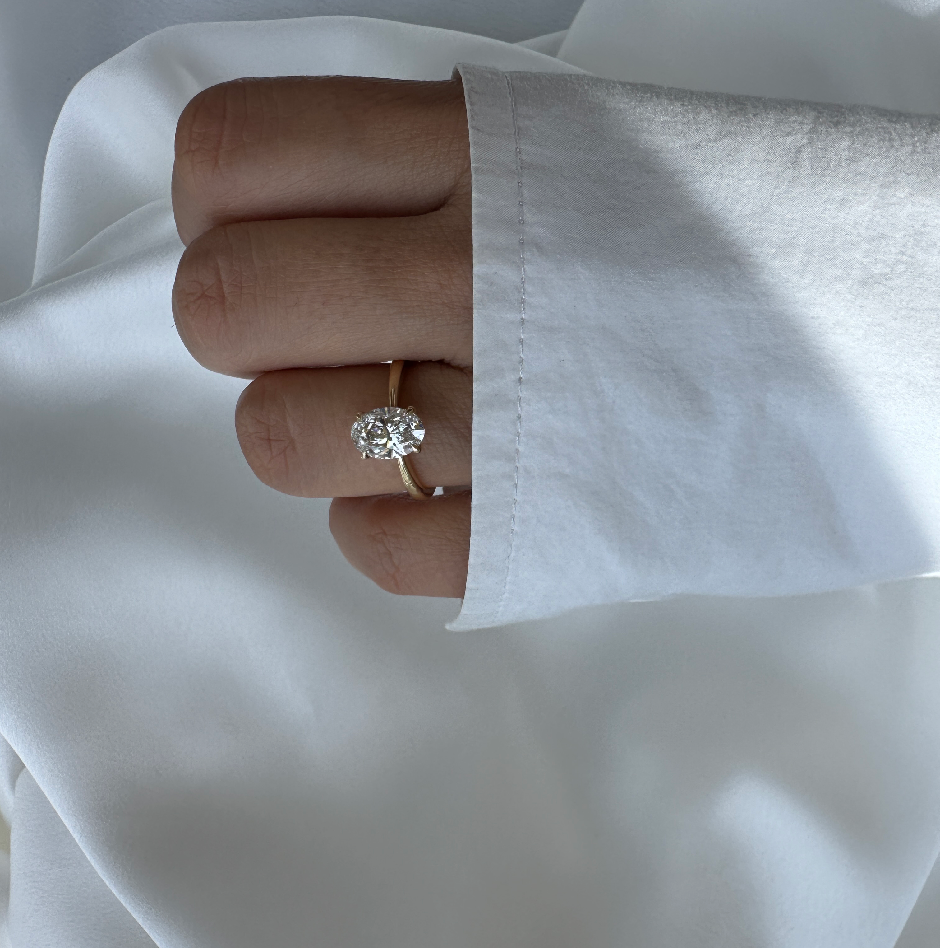 Oval Solitaire Ring  | Lab-Grown