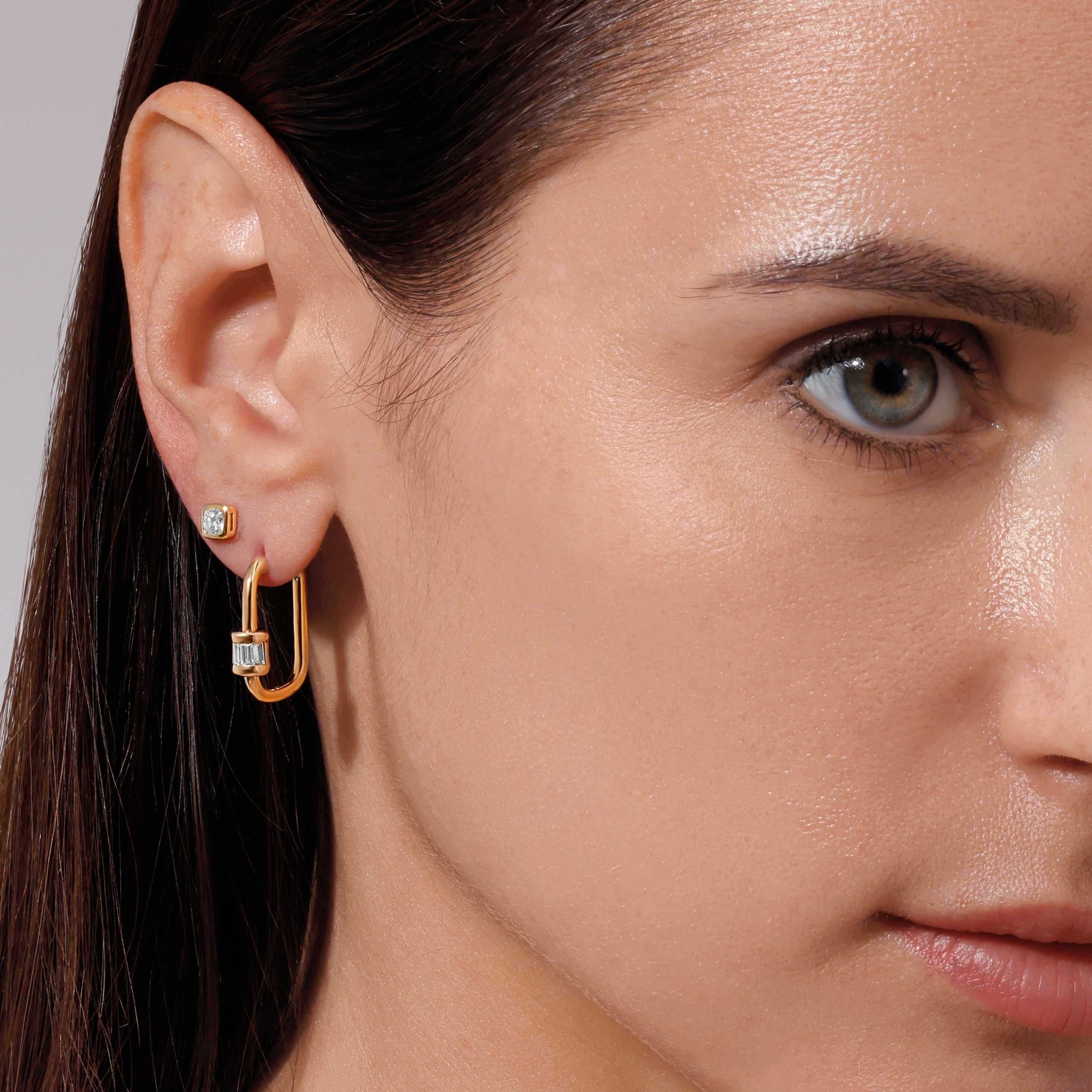 Cushion Bezel Studs | 0.20 CT