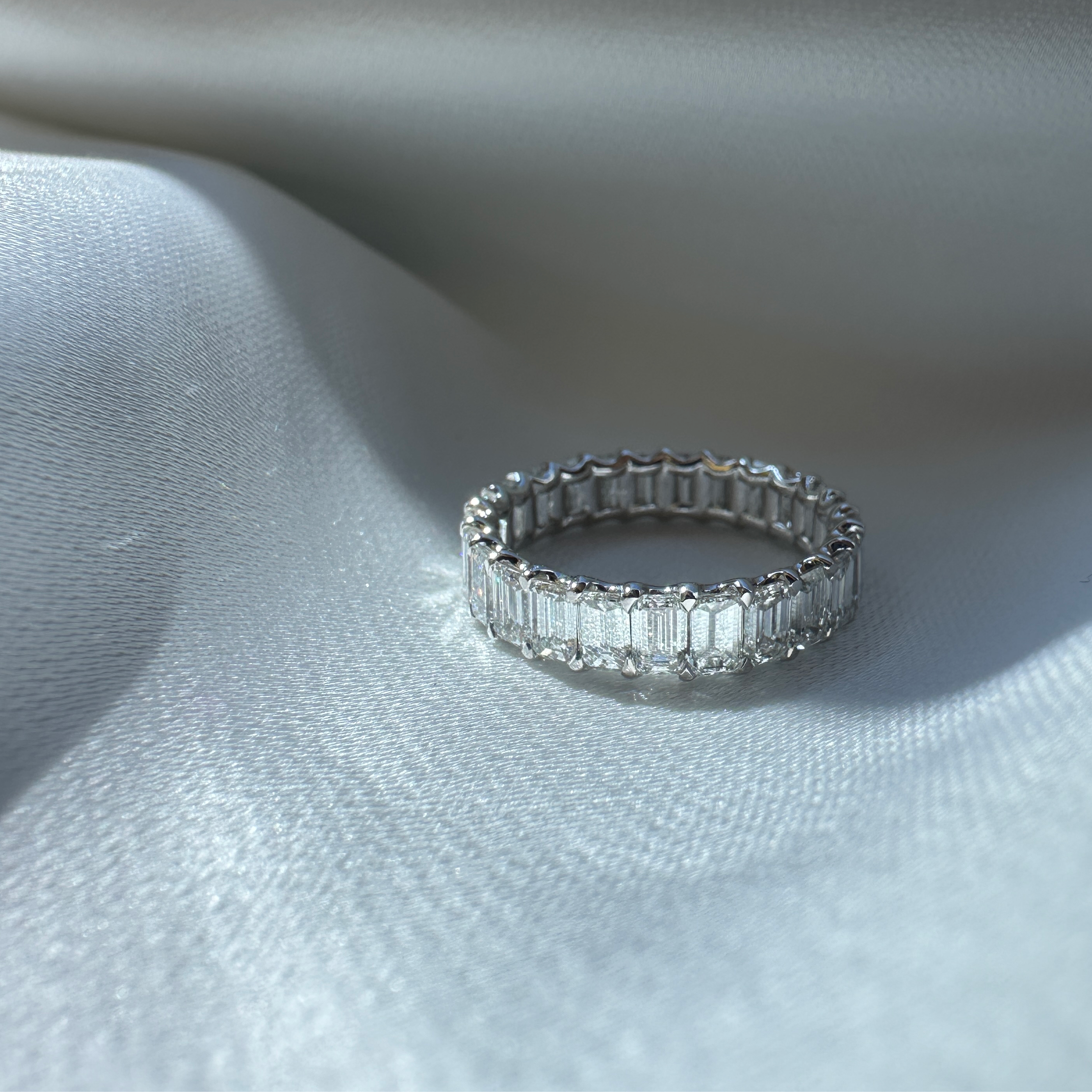 Emerald Cut Eternity Band