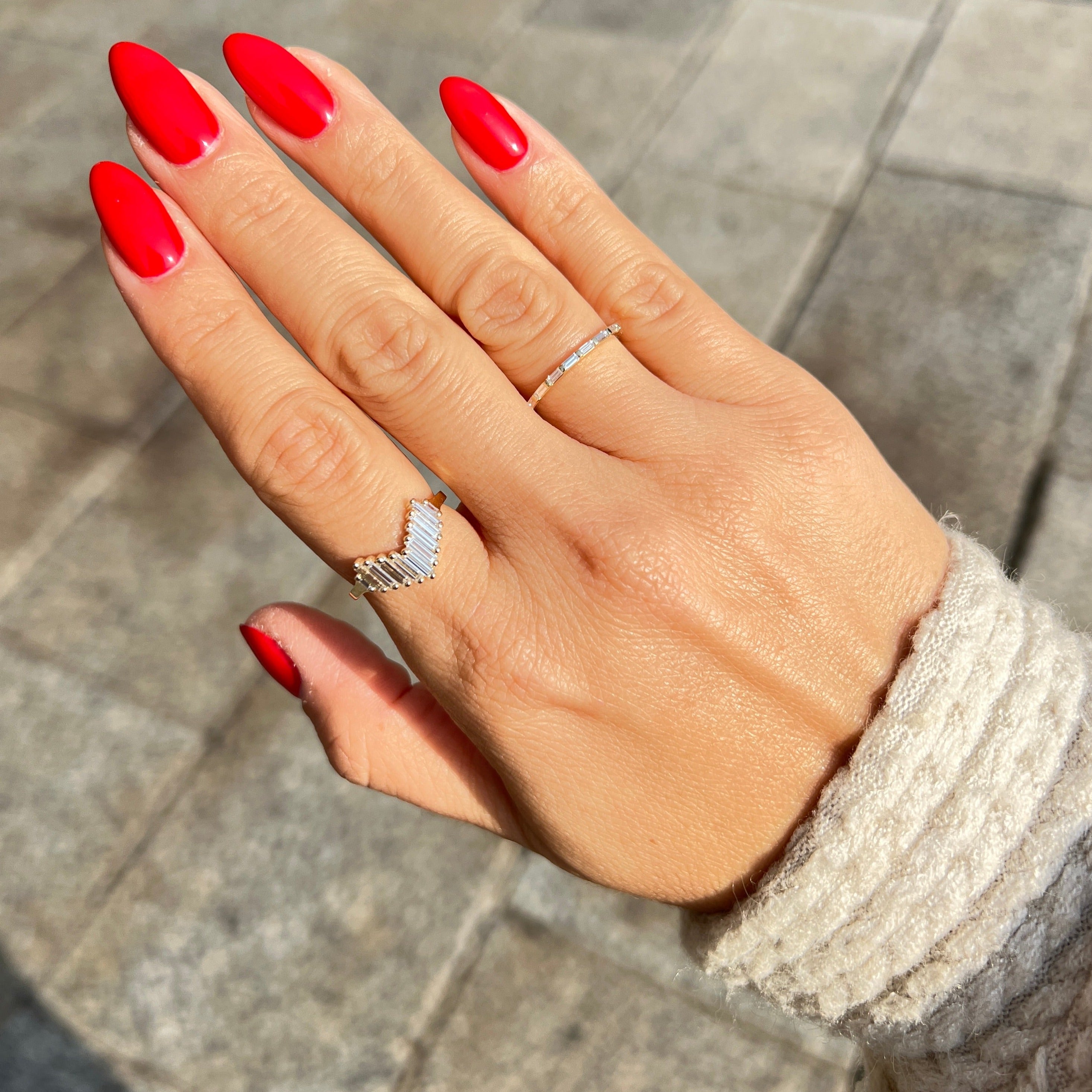 Art Deco V Ring