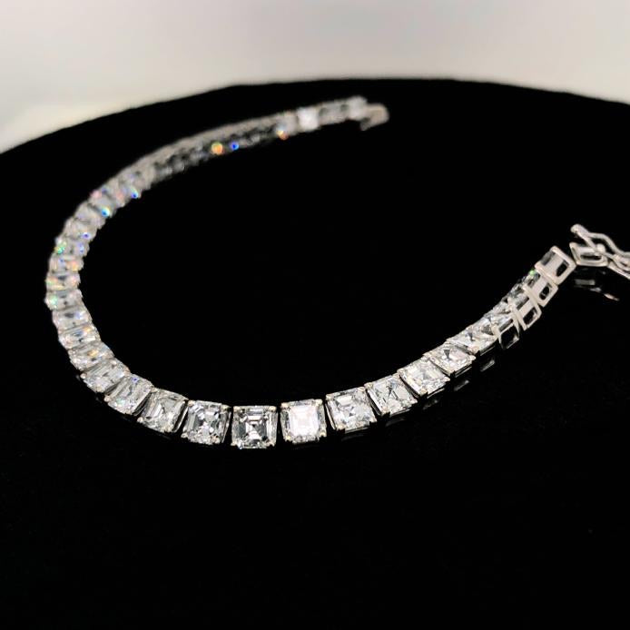 Asscher Cut Tennis Bracelet