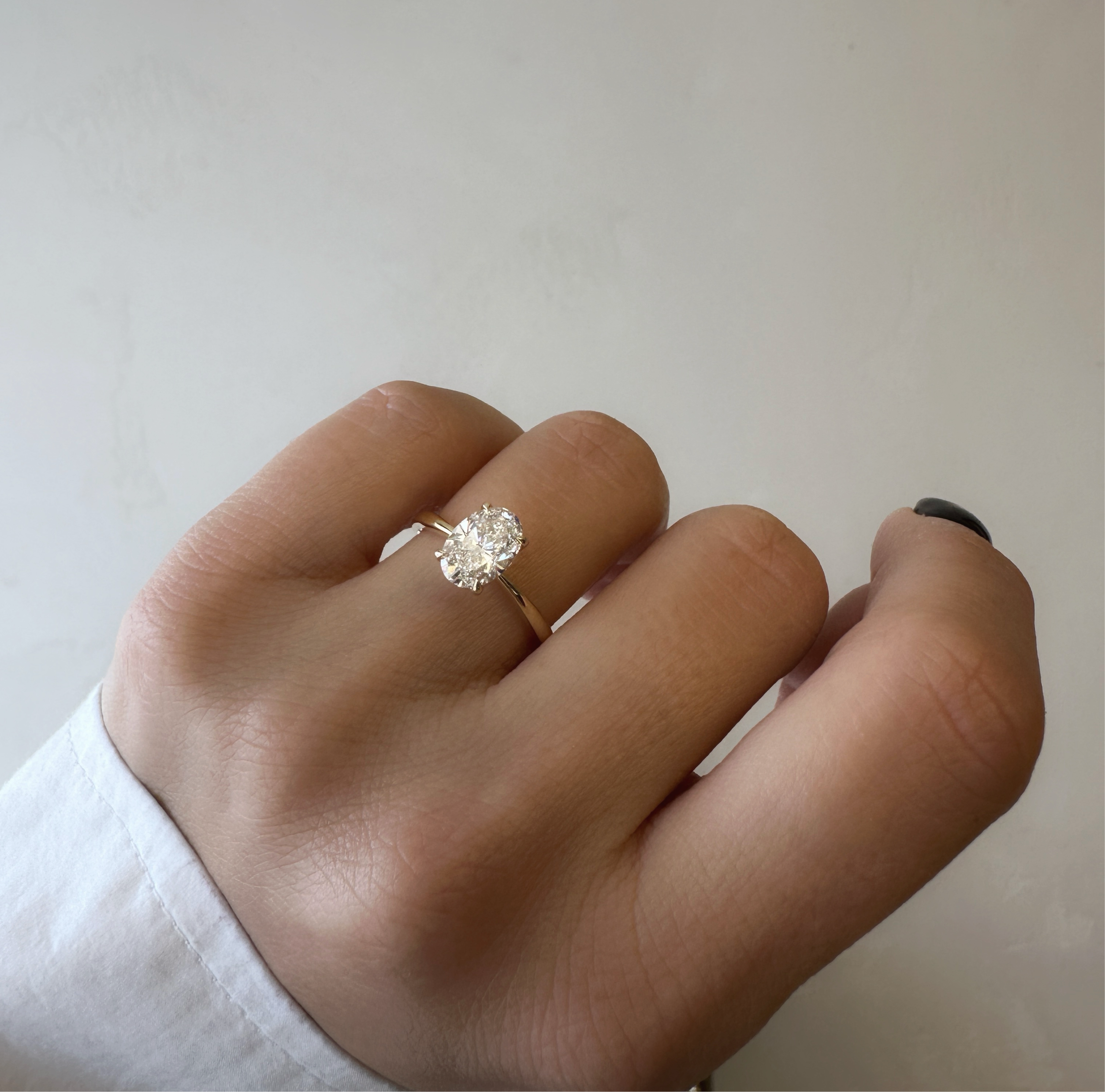 Oval Solitaire Ring  | Lab-Grown