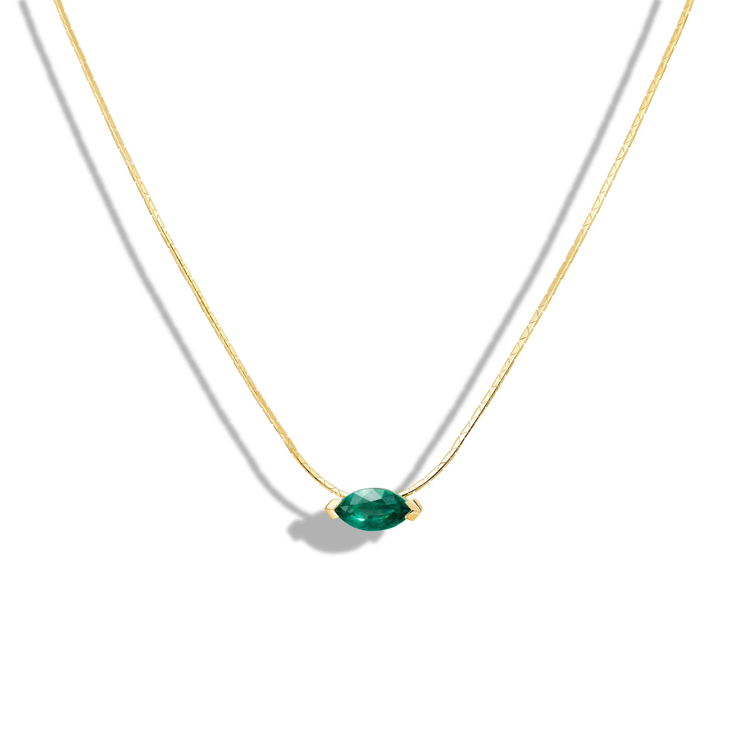 Gold Thread Green Emerald Marquise | 0.50 CT