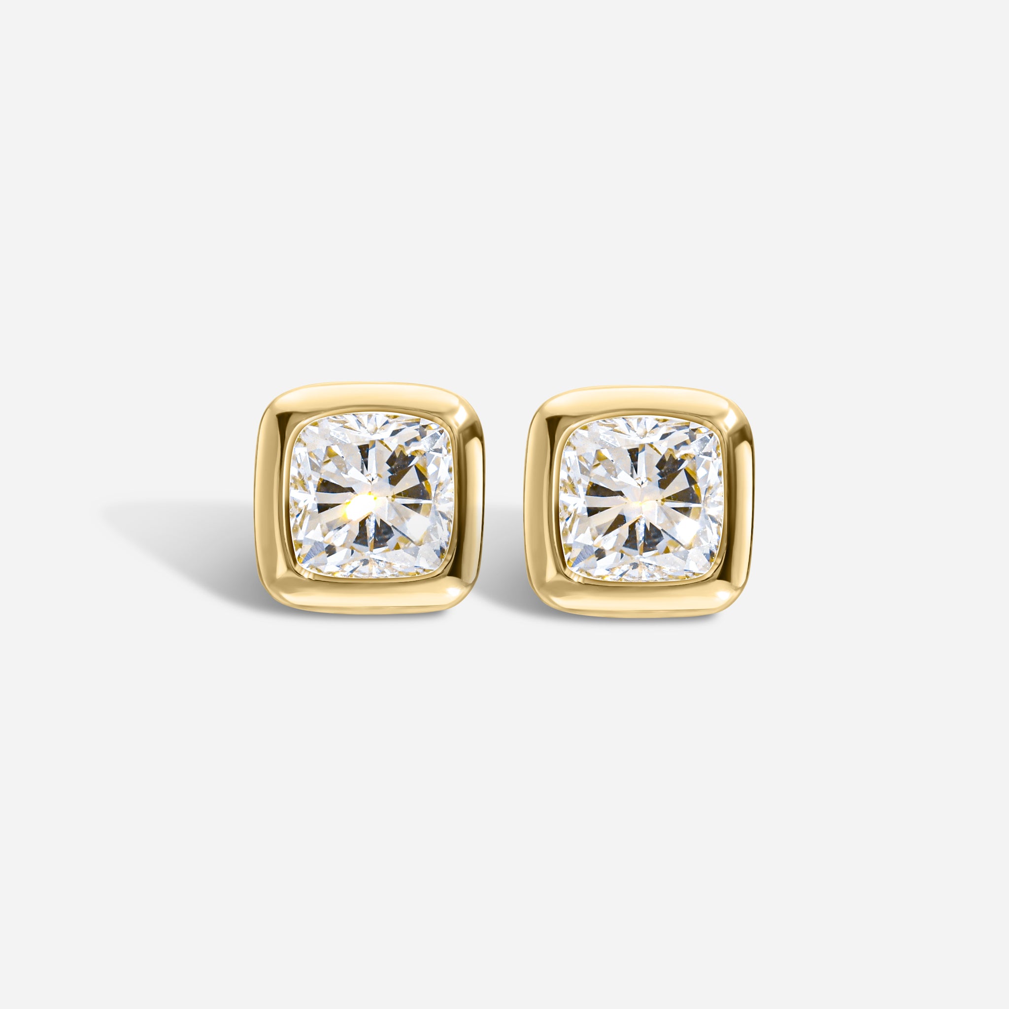 Cushion Bezel Studs | 0.20 CT