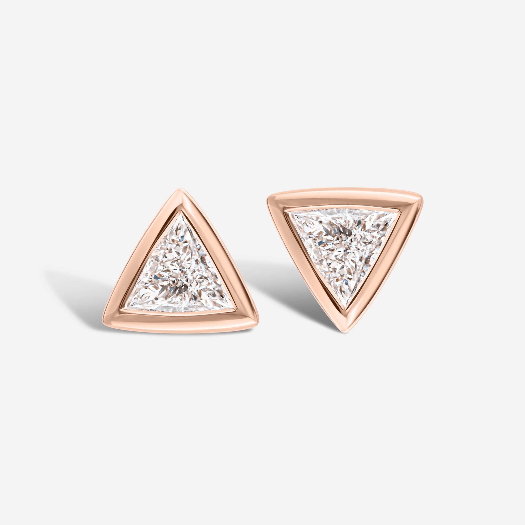 Triangle Bezel Studs | 0.12 CT