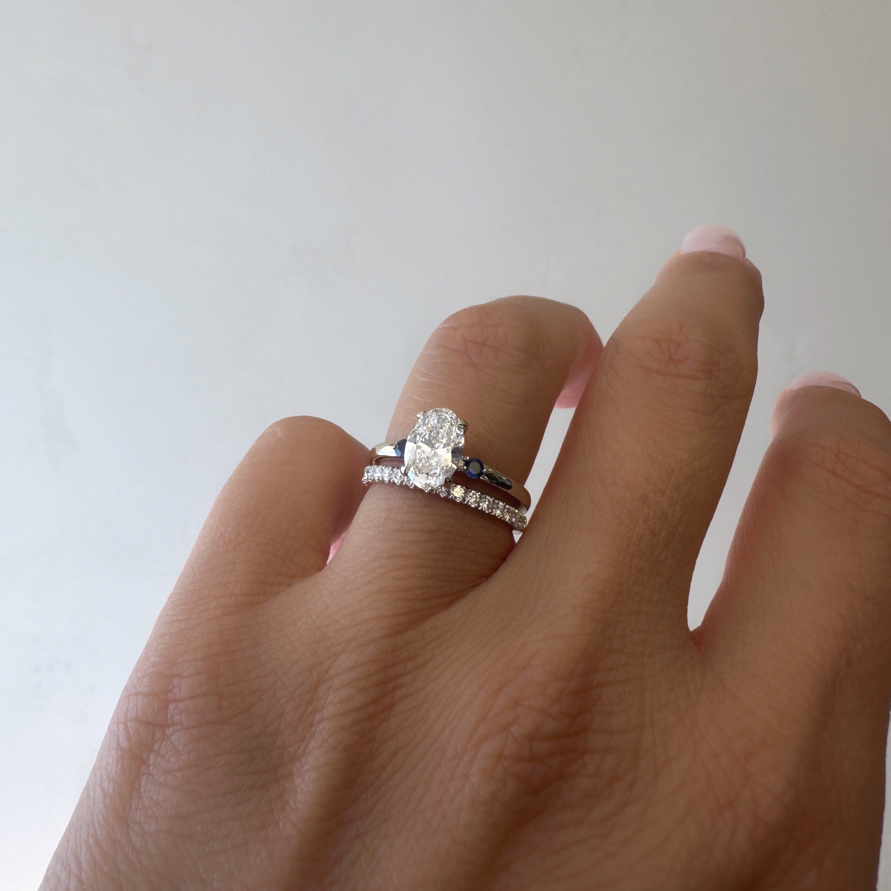 Oval Diamond and sapphires