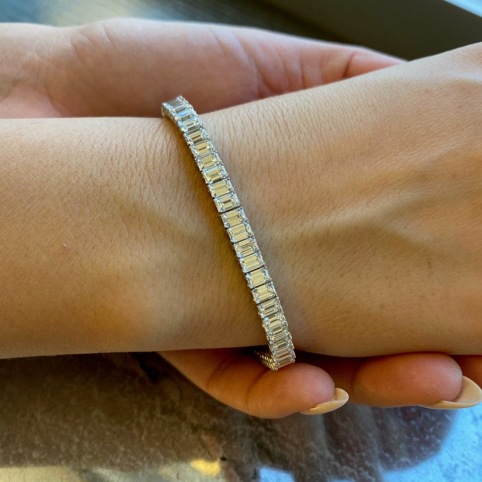 Emerald Cut Tennis Bracelet