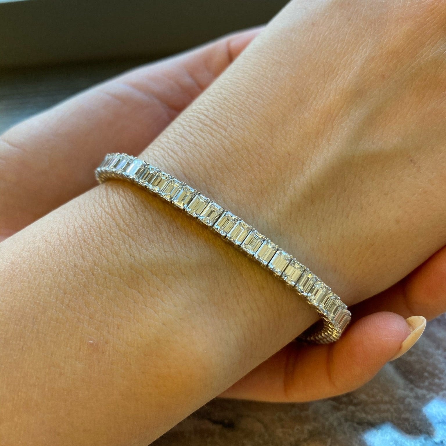 Emerald Cut Tennis Bracelet
