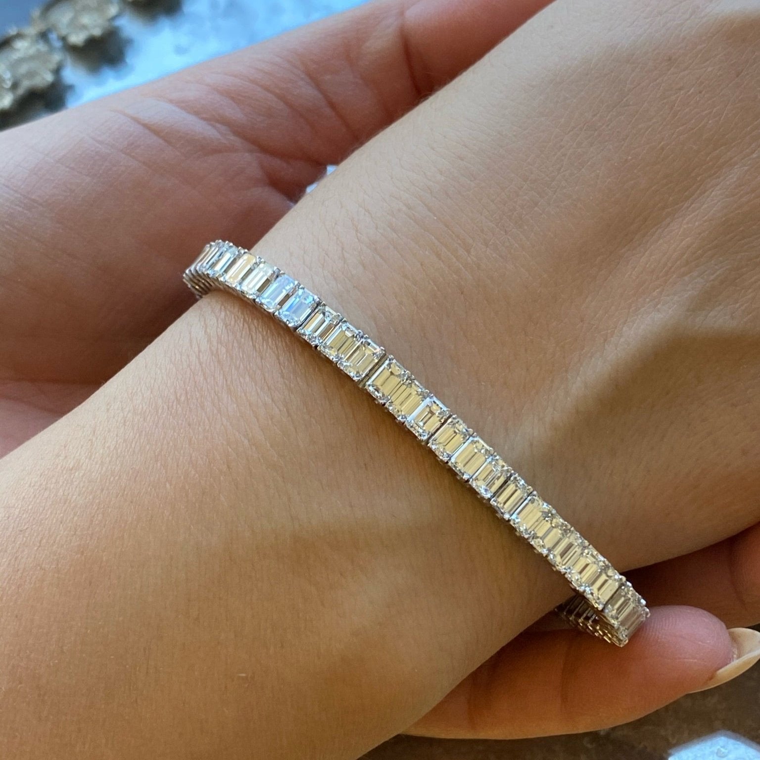 Emerald Cut Tennis Bracelet
