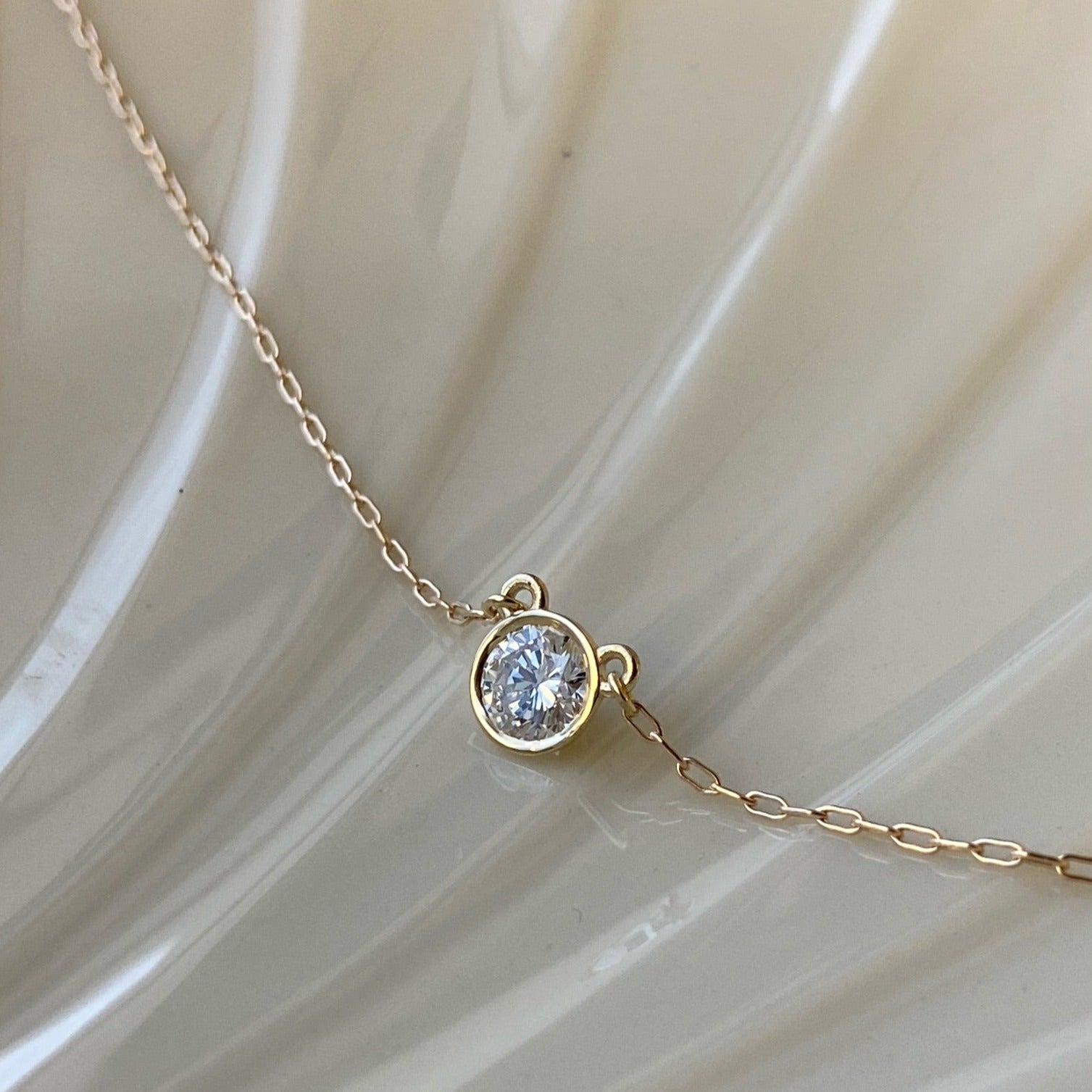 Round Bezel Necklace