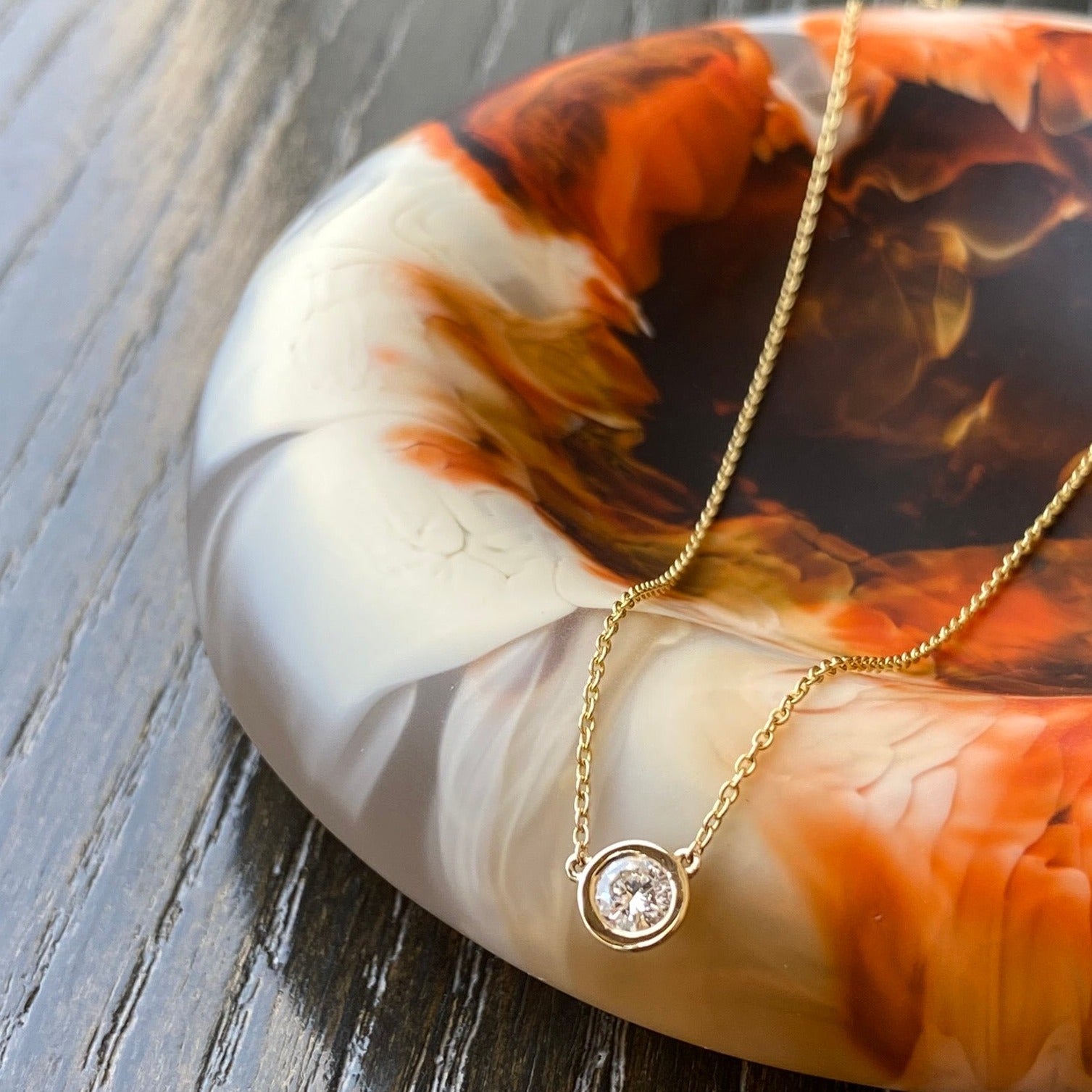 Round Bezel Necklace