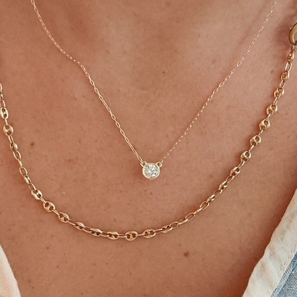 Round Bezel Necklace