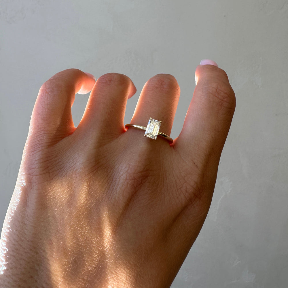 Emerald Cut Solitaire Dream Ring | 0.75 CT