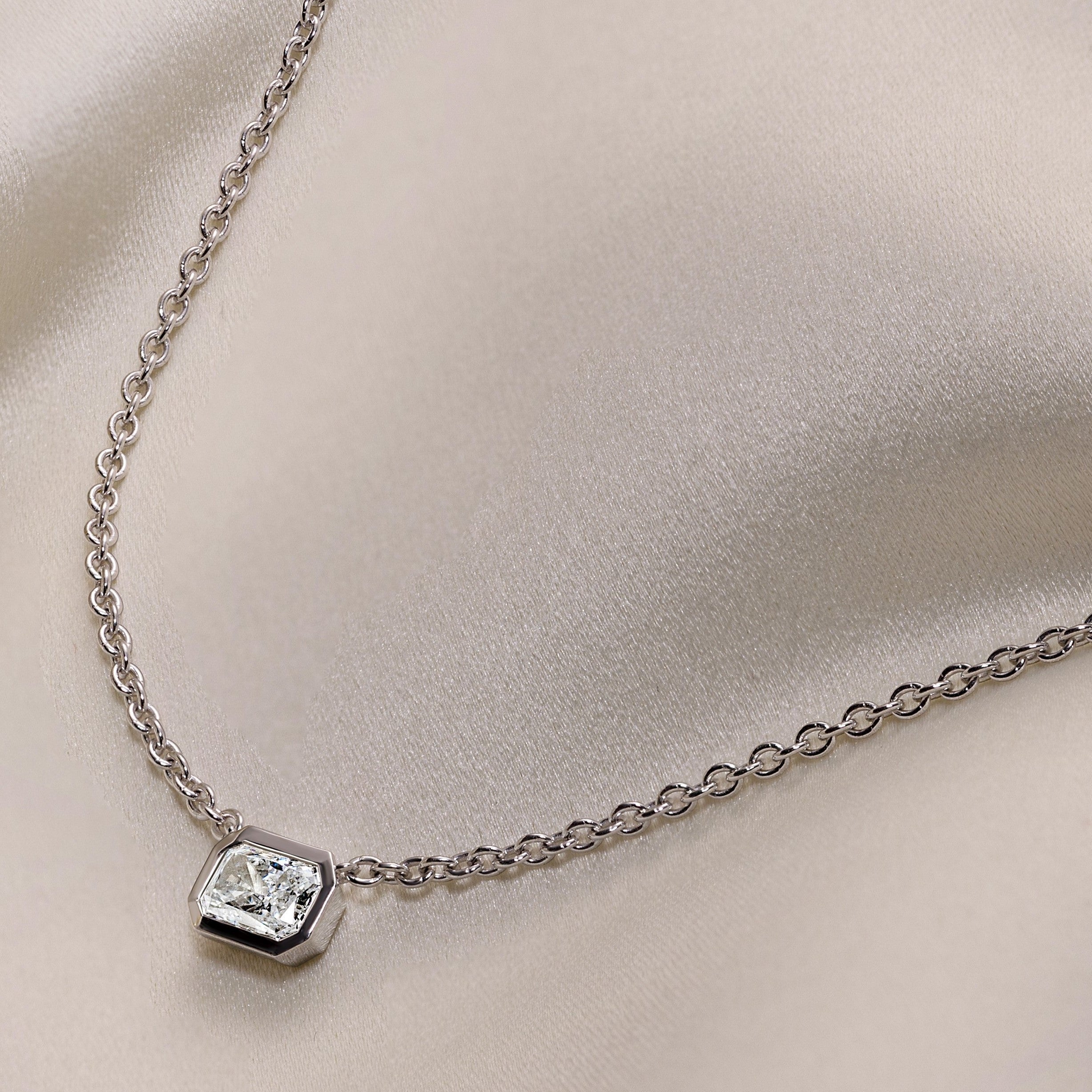 Radiant Bezel Necklace